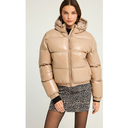 Funky Buddha Γυναικείο Μπουφάν Χειμωνιάτικο Puffer Κοντό Μπεζ FBL012-103-01