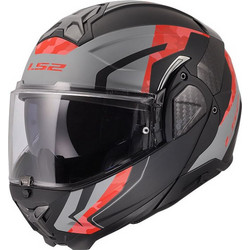 LS2 FF910 Advant II Glide Matt Black Grey Red Κράνος Μηχανής Flip-Up 1750gr