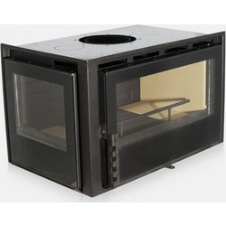 Thermozel T826-BL Clear Ενεργειακό Τζάκι Κασέτα Αερόθερμο Ξύλου Αριστερή Γωνία 12kW ALPHAPRICE-55324