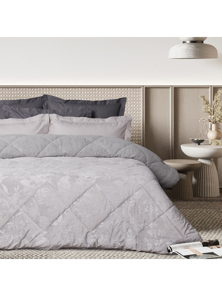 Das Home Κουβερτοπάπλωμα Μονό Hollowfiber 160x220 Grey 1376