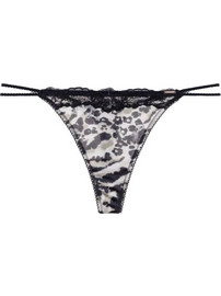 Dorina Γυναικείο Sexy String με Δαντέλα Μαύρο Εκρού ST0054MI127-BK0097