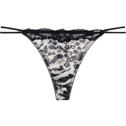 Dorina Γυναικείο Sexy String με Δαντέλα Μαύρο Εκρού ST0054MI127-BK0097