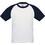 B&C Collection Παιδικό T-Shirt Κοντομάνικο Λευκό Navy Μπλε TK350205
