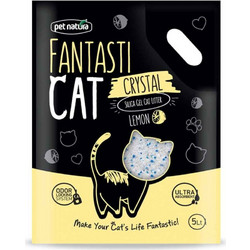 Pet Natura FantastiCat Crystal Κρυσταλλική Άμμος Γάτας με Άρωμα Λεμόνι 5lt