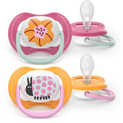 Philips Avent Ultra Air Ανατομικές Ορθοδοντικές Πιπίλες Σιλικόνης 6-18m Pink Orange 2τμχ SCF080/27