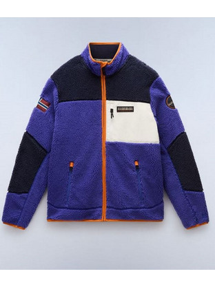 Napapijri Ανδρική Ζακέτα Fleece με Φερμουάρ Μωβ NP0A4GNT-MCC