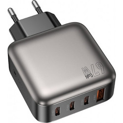Lamtech LAM980428 Φορτιστής χωρίς Καλώδιο με Θύρα USB-A & 3 Θύρες USB-C 67W Power Delivery