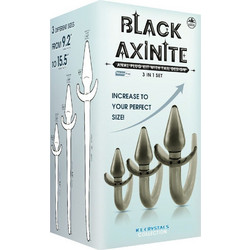NMC Black Axinite 3 In 1 Σετ Πρωκτικές Σφήνες Tail Plugs Μαύρες 3τμχ