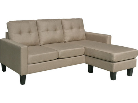 HomeMarkt Meggy Γωνιακός Καναπές Αναστρέψιμη Γωνία Μπεζ 184x129x86cm HM3297.03