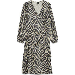 Vero Moda Sonya Mini Καλοκαιρινό Καθημερινό Φόρεμα Κρουαζέ Μεταξωτό Μαύρο 10337398