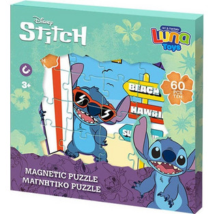 Παιδικό Puzzle Luna Μαγνητικό Lilo & Stitch Summer Vibes 60 Κομμάτια