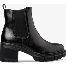 Envie Shoes Γυναικεία Μποτάκια Chelsea Δερμάτινα Μαύρα με Χοντρό Χαμηλό Τακούνι V63-22206-34