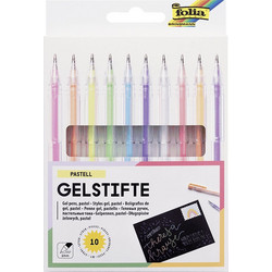 Folia Pastel Σετ Στυλό Gel 1mm Πολύχρωμο 10τμχ 830.1912