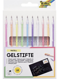 Folia Pastel Σετ Στυλό Gel 1mm Πολύχρωμο 10τμχ 830.1912
