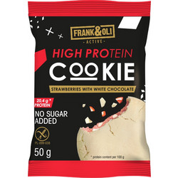 Frank & Oli High Protein Cookie Strawberries & White Chocolate 50gr