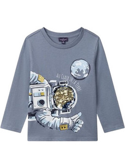 Sergent Major Παιδικό T-Shirt Μακρυμάνικο Γκρι 25H3PGW1TML