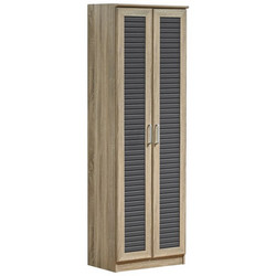 Pakoworld Παπουτσοθήκη Ξύλινη Sante Sonoma-ανθρακί M60xΠ37xΥ183cm 123-000254