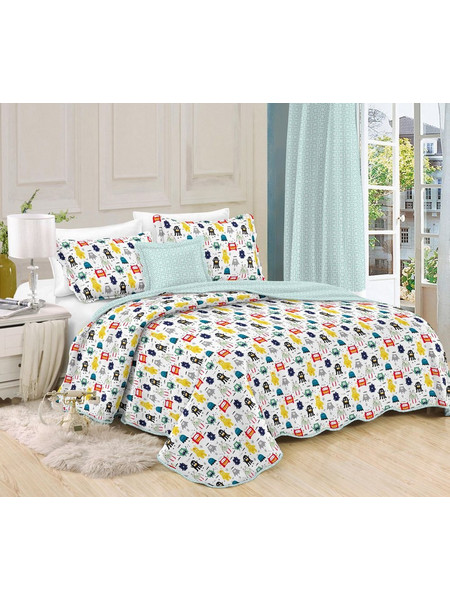 Viopros Σετ Παιδικό Κουβερλί Μονό Microfiber με Μαξιλαροθήκη 160x240 5407 Λευκό
