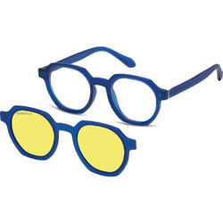 Sunoptic TRC-30C349 Ανδρικός Σκελετός Γυαλιών Οράσεως με Clip-On Κοκάλινος Μπλε