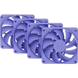 Hyte FA12 Case Fan 120mm με Σύνδεση 4-Pin PWM 4τμχ Purple