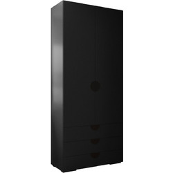 PoliHome Δίφυλλη Ντουλάπα Ρούχων Inova IV 100x47x236cm 163057869