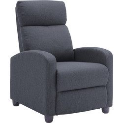 HomeMarkt Πολυθρόνα Relax με Υποπόδιο Ανακλινόμενη Γκρι DROSEN HM3299.01