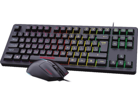 Zeroground KB-2300GUMS Soki v3.0 Σετ Gaming Πληκτρολόγιο TenKeyLess RGB Black