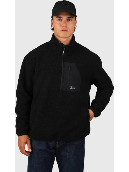 Brunotti Ανδρικό Φούτερ Fleece με Τσέπες Μαύρο 1-2521240027-9999