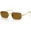 Ray-Ban RB3928 001/83 Ανδρικά Γυαλιά Ηλίου Ορθογώνια Μεταλλικά Χρυσά με Καφέ Φακό