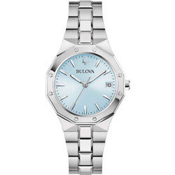 Bulova Prestige Γυναικείο Ρολόι με Ασημί Μεταλλικό Μπρασελέ 96M169