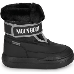 Moon Boot Παιδικές Μπότες Χιονιού Μαύρες Αδιάβροχες με Σκρατς & Γούνα 3440030-001