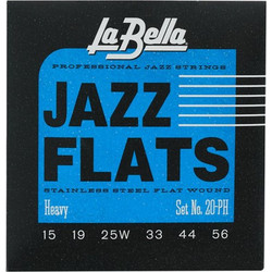 La Bella 20PH Jazz Flats Σετ 6 Χορδές Ηλεκτρικής Κιθάρας Stainless Steel 15-56" Hard Tension