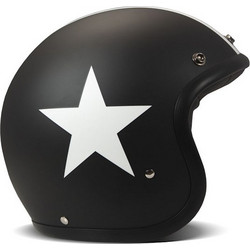 DMD Retro Star Matte Black White Κράνος Μηχανής Jet