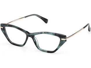 Max Mara MM5176V 098 Γυναικείος Σκελετός Γυαλιών Οράσεως Κοκάλινος Μεταλλικός Χρυσός Μπλε