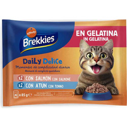 Affinity Brekkies Daily Delice Adult with Salmon & Tuna in Jelly 4x85gr