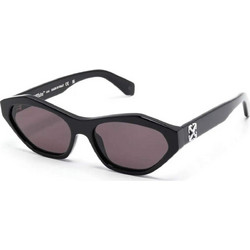 Off White K OERI13HF24 1007 Γυναικεία Γυαλιά Ηλίου Πολυγωνικά Κοκάλινα Μαύρα με Καφέ Φακό