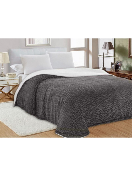 Γαρύφαλλο Κουβερτοπάπλωμα Υπέρδιπλο 220x240 Croco Ανθρακί