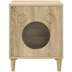 vidaXL Ξύλινo Σπιτάκι Γάτας 42.5x40x53cm Μπεζ 8000673