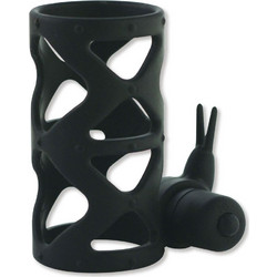 Toyz4lovers Slender Vibrating Ring Ελαστικό Δαχτυλίδι Πέους Σιλικόνης με Δόνηση 3.3cm Μαύρο