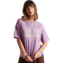 Superdry Boho Graphic Γυναικείο Αθλητικό T-Shirt Λιλά W1010729A-5OI