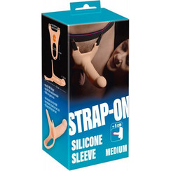 You2Toys Silicone Sleeve Medium Harness Strap On με Dildo 16cm Flesh