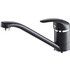 HomeMarkt HM4869.03 Μπαταρία Κουζίνας Πάγκου Διπλής Παροχής Ανάμεικτη Μαύρη