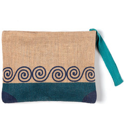 Silk Fashion Jute 1 Large Γυναικείο Νεσεσέρ Παραλίας Αδιάβροχο 25x19cm Μπεζ