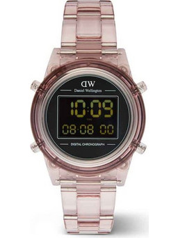 Daniel Wellington Ψηφιακό Ανδρικό Ρολόι Χρονογράφος με Ροζ Λουράκι DW00100764