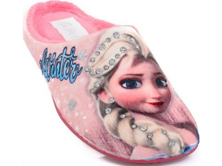 ANI Frozen Χειμερινές Παιδικές Παντόφλες για Κορίτσι με Γούνα Ροζ 7921