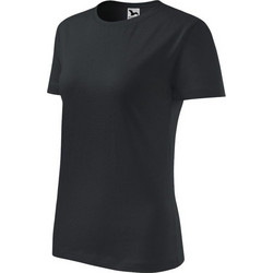 Malfini Classic New Γυναικείο Αθλητικό T-Shirt Μαύρο MLI-13394