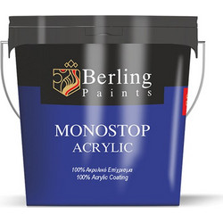 Berling MONOSTOP ACRYLIC Ακρυλικό Χρώμα Εξωτερικού Χώρου Λευκό 10lt