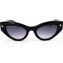 Alexander McQueen AM0407S 001 Γυναικεία Γυαλιά Ηλίου Cat Eye Κοκάλινα Μαύρα με Μαύρο Φακό