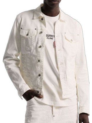 Dsquared2 Ανδρικό Μπουφάν Τζιν Λευκό S74AM1673S39781-100