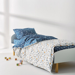 Kentia Σετ Παιδικά Σεντόνια Μονά Βαμβακερά 160x245 Garnet White Blue 3τμχ